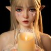 150cm (4ft11) Full Silicone EIf Sex Doll Jo with #M8 Movable jaw Head