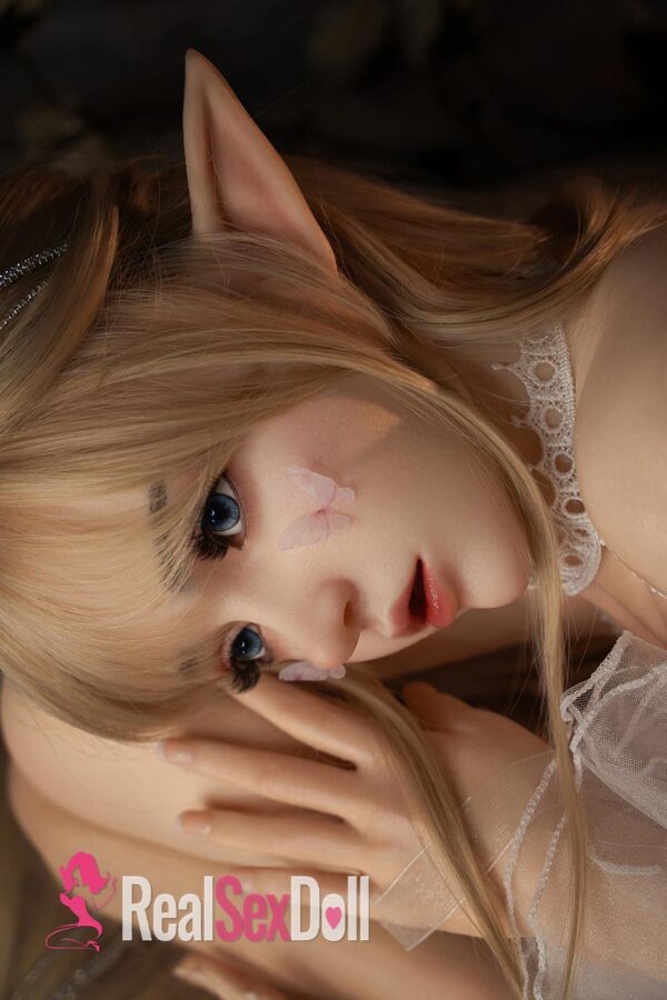 150cm (4ft11) Full Silicone EIf Sex Doll Jo with #M8 Movable jaw Head